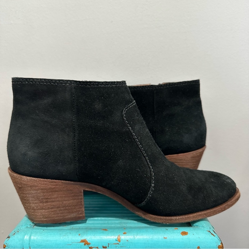 Madewell Janice Black Suede Ankle Boot Size 9 - Picture 5 of 13
